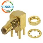 11622240 -- RF CONNECTOR - 50 OHMS , SMB FEMALE , RIGHT ANGLE , BULK HEAD REAR MOUNT , PCB-THROUGH HOLE