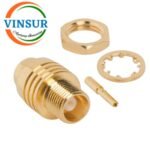 1172131D -- RF CONNECTOR - 50 OHMS ,MCX FEMALE , STRAIGHT , BULK HEAD REAR MOUNT , SOLDER TYPE , RG402 (0.141 INCH)  CABLE