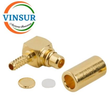 11812012 -- RF CONNECTOR - 50 OHMS , MMCX MALE , RIGHT ANGLE , CRIMP TYPE , RG178 CABLE