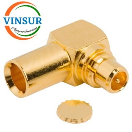 1181203C -- RF CONNECTOR - 50 OHMS ,MMCX  MALE , RIGHT ANGLE , SOLDER TYPE , RG405 (0.086 INCH)  CABLE