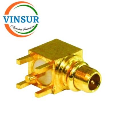 11812042 -- RF CONNECTOR - 50 OHMS , MMCX MALE , RIGHT ANGLE , PCB-THROUGH HOLE