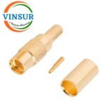 11821014 -- RF CONNECTOR - 50 OHMS ,MMCX FEMALE , STRAIGHT , CRIMP TYPE , RG316, RG174, RG188, LMR100 CABLE
