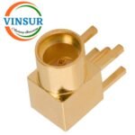 11822042 -- RF CONNECTOR - 50 OHMS , MMCX FEMALE , RIGHT ANGLE , PCB-THROUGH HOLE