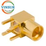 11822042 -- RF CONNECTOR - 50 OHMS , MMCX FEMALE , RIGHT ANGLE , PCB-THROUGH HOLE - Image 2