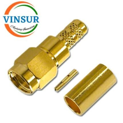 11911015 -- RF CONNECTOR - 50 OHMS , RP SMA MALE , STRAIGHT ,  CRIMP TYPE , RG58, RG142, LMR195 CABLE