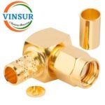 11912016 -- RF CONNECTOR - 50OHMS , RP SMA MALE , RIGHT ANGLE , CRIMP TYPE , LMR-240 CABLE