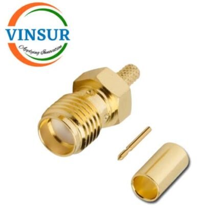 11921014 -- RF CONNECTOR - 50 OHMS , RP SMA FEMALE , STRAIGHT ,  CRIMP TYPE , RG316, RG174, RG188, LMR100 CABLE