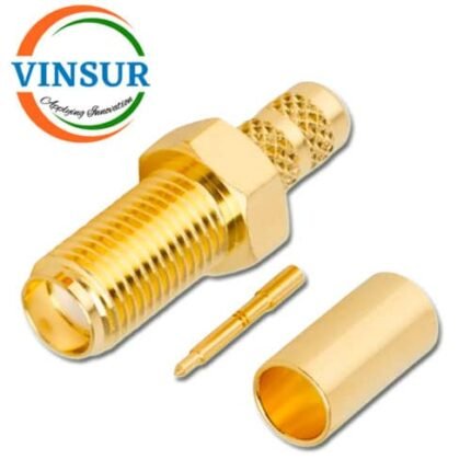 11921015 -- RF CONNECTOR - 50 OHMS ,  RP SMA FEMALE , STRAIGHT , CRIMP TYPE , RG58, RG142, LMR195 CABLE