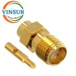 1192103D -- RF CONNECTOR - 50 OHMS , RP SMA FEMALE , STRAIGHT , SOLDER TYPE , RG402 (0.141 INCH) CABLE