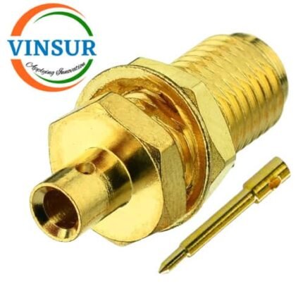 1192123C -- RF CONNECTOR - 50 OHMS , RP SMA FEMALE , STRAIGHT , BULK HEAD REAR MOUNT , SOLDER TYPE , RG405 (0.086 INCH)  CABLE