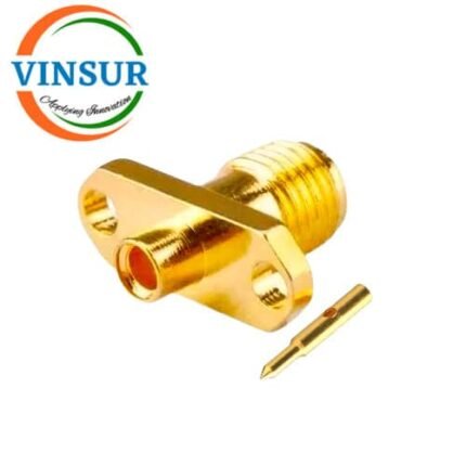 1192133C -- RF CONNECTOR - 50 OHMS , RP SMA FEMALE , STRAIGHT , 2 HOLE FLANGE , SOLDER TYPE , RG405 (0.086 INCH)  CABLE