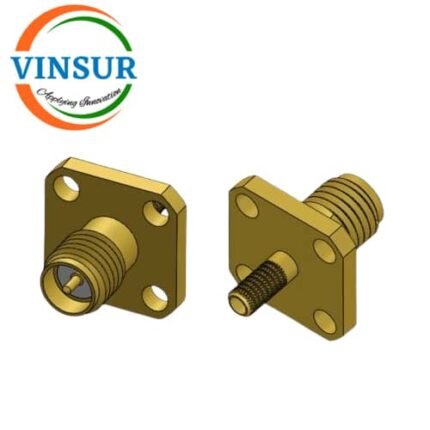 11921414 -- RF CONNECTOR - 50 OHM , RP SMA FEMALE , STRAIGHT , 4 HOLE FLANGE , CRIMP TYPE , RG316-174 CABLE