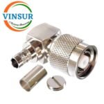 11A12016 -- RF CONNECTOR -- 50 OHMS , RP TNC MALE , RIGHT ANGLE , CRIMP TYPE , LMR-240 CABLE