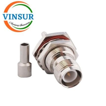 11A21214 -- RF CONNECTOR - 50 OHMS ,RP TNC FEMALE,STRAIGHT, BULK HEAD REAR MOUNT , CRIMP TYPE , RG316, RG174, RG188, LMR100 CABLE