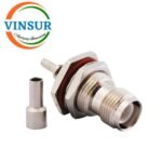 11A21214 -- RF CONNECTOR - 50 OHMS ,RP TNC FEMALE,STRAIGHT, BULK HEAD REAR MOUNT , CRIMP TYPE , RG316, RG174, RG188, LMR100 CABLE - Image 2