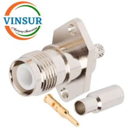 11A21314 -- RF CONNECTOR - 50 OHMS , RP TNC FEMALE , STRAIGHT , 2 HOLE FLANGE, CRIMP TYPE, RG316,RG174,RG188,LMR100 CABLE