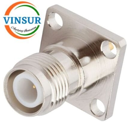 11A214I0 -- RF CONNECTOR - 50 OHMS , RP TNC FEMALE , STRAIGHT , 4 HOLE FLANGE , PCB-SOLDER CUP