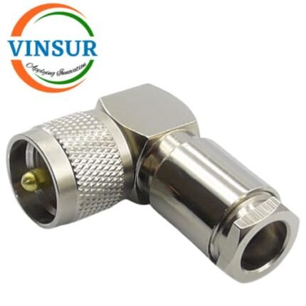 11C12027 -- RF CONNECTOR - 50 OHMS , UHF MALE , RIGHT ANGLE , CLAMP TYPE , LMR-400 CABLE
