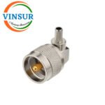 11C12915 -- RF CONNECTOR - 50OHMS , UHF MALE , RIGHT ANGLE , CRIMP TYPE , RG58, RG142, LMR195 CABLE