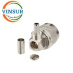 11C12915 -- RF CONNECTOR - 50OHMS , UHF MALE , RIGHT ANGLE , CRIMP TYPE , RG58, RG142, LMR195 CABLE - Image 2