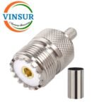 11C21016 -- RF CONNECTOR - 50 OHMS , UHF FEMALE , STRAIGHT , CRIMP TYPE , LMR-240 CABLE