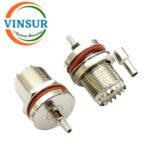 11C21214 -- RF CONNECTOR - 50 OHMS , UHF FEMALE , STRAIGHT , BULK HEAD REAR MOUNT , CRIMP TYPE , RG316,174 CABLE