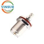 11C21216 -- RF CONNECTOR - 50 OHMS , UHF FEMALE , STRAIGHT , BULK HEAD REAR MOUNT , CRIMP TYPE , LMR-240 CABLE