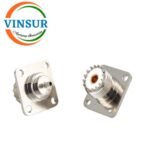 11C21414 -- RF CONNECTOR - 50 OHMS , UHF FEMALE , STRAIGHT , 4 HOLE FLANGE , CRIMP TYPE , RG316,174 CABLE