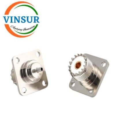 11C21414 -- RF CONNECTOR - 50 OHMS , UHF FEMALE , STRAIGHT , 4 HOLE FLANGE , CRIMP TYPE , RG316,174 CABLE