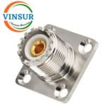 11C214I0 -- RF CONNECTOR - 50 OHMS , UHF FEMALE , STRAIGHT , 4 HOLE FLANGE , SOLDER CUP - Image 2