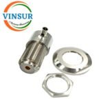 11C22235 -- RF CONNECTOR - 50 OHMS , UHF FEMALE , RIGHT ANGLE , BULKHEAD REAR MOUNT , SOLDER TYPE , RG58,142 CABLE