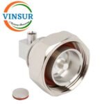 11D1203D -- RF CONNECTOR - 50OHMS , 7.16 MALE , RIGHT ANGLE , SOLDER TYPE , RG402 CABLE