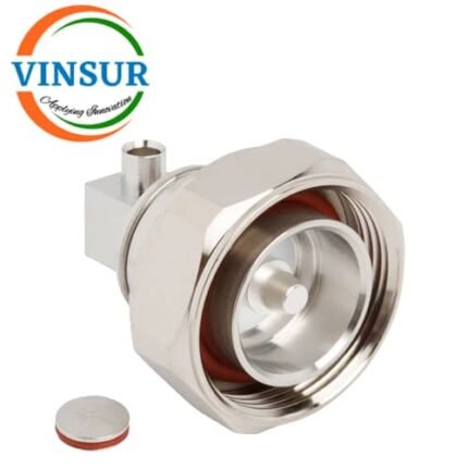 11D1203D -- RF CONNECTOR - 50OHMS , 7.16 MALE , RIGHT ANGLE , SOLDER TYPE , RG402 CABLE