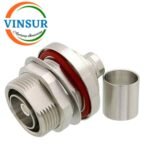 11D21218 -- RF CONNECTOR-50OHMS , 7-16 FEMALE , STRAIGHT , BULKHEAD REAR MOUNT , CRIMP TYPE , LMR-600 CABLE