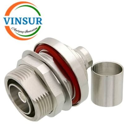 11D21218 -- RF CONNECTOR-50OHMS , 7-16 FEMALE , STRAIGHT , BULKHEAD REAR MOUNT , CRIMP TYPE , LMR-600 CABLE