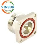VSW-11D214F0 -- RF CONNECTOR - 50 OHMS , 7.16 (DIN) FEMALE , STRAIGHT , 4 HOLE FLANGE , PCB MOUNT