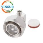 11E1202D-- RF CONNECTOR - 50OHMS , 4.3-10 MALE , RIGHT ANGLE , CLAMP TYPE , RG402 CABLE