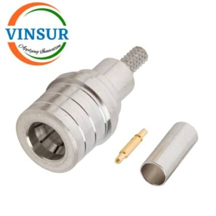 11J11014 -- RF CONNECTOR - 50 OHMS , QMA MALE , STRAIGHT , CRIMP TYPE , RG316, RG174, RG188, LMR100 CABLE
