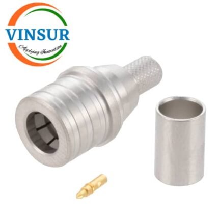 11J11015 -- RF CONNECTOR - 50 OHMS , QMA MALE , STRAIGHT, CRIMP TYPE , RG58, RG142,  LMR195 CABLE