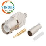 11K21014 -- RF CONNECTOR - 50OHMS ,  RP BNC FEMALE , STRAIGHT , CRIMP TYPE , RG316, RG174, RG188, LMR100 CABLE