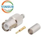 11K21015 -- RF CONNECTOR - 50OHMS , RP BNC FEMALE , STRAIGHT , CRIMP TYPE , RG58, RG142, LMR195,LMR200 CABLE