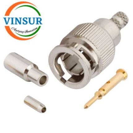 11P1101I -- RF CONNECTOR -- 75OHMS , MINI BNC MALE , STRAIGHT , CRIMP TYPE , RG179 CABLE