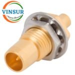 11V1123D -- RF CONNECTOR -- 50OHMS , BMA MALE , STRAIGHT , BULK HEAD REAR MOUNT , SOLDER TYPE , 0.141 CABLE