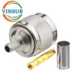 11W11015 -- RF CONNECTOR - 50OHMS , RP N MALE , STRAIGHT , CRIMP TYPE , RG58, RG142, LMR195 CABLE