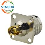 41114411 -- RF ADAPTER - 50 OHM N MALE 4 HOLE TO SMA MALE STRAIGHT ADAPTERS - Image 2