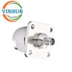 41114421 -- RF ADAPTER - 50 OHM N MALE 4 HOLE TO SMA FEMALE STRAIGHT ADAPTERS - Image 2