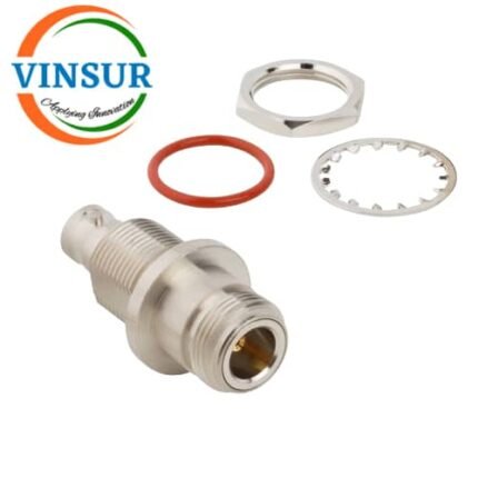 41121321-- RF ADAPTER - 50 OHMS, BNC FEMALE STRAIGHT BULKHEAD TO N-TYPE FEMALE ADAPTER