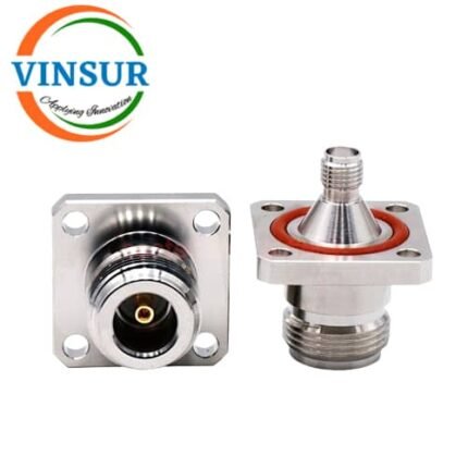 41123421 -- RF ADAPTERS - 50 OHMS , N FEMALE  4-HOLE FLANGE  , STRAIGHT , TO SMA FEMALE STARIGHT ADAPTERS