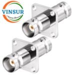 41324321 -- RF ADAPTER – 50 OHMS, BNC FEMALE TO BNC FEMALE STRAIGHT 4-HOLE FLANGE ADAPTER
