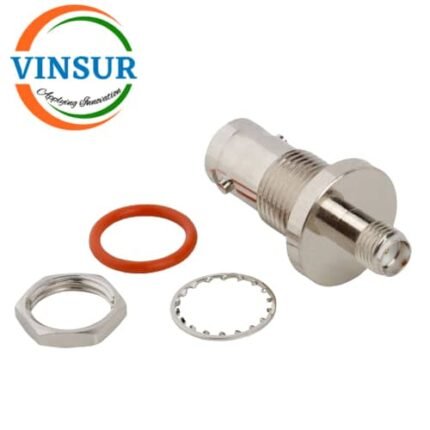 41421321 -- RF ADAPTER - 50 OHMS, BNC FEMALE TO SMA FEMALE STRAIGHT BULKHEAD ADAPTER